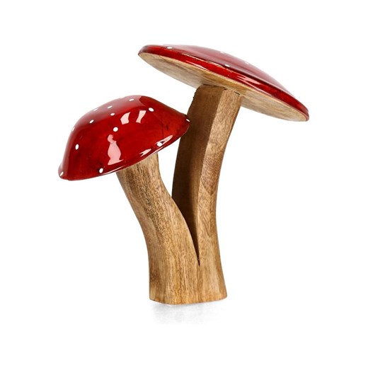 Bizzotto Figurka dekoracyjna &quot;Mushroom&quot; w kolorze jasnobrązowo-czerwonym - wys. 18 cm ze sklepu Limango Polska w kategorii Dekoracje - zdjęcie 187586777