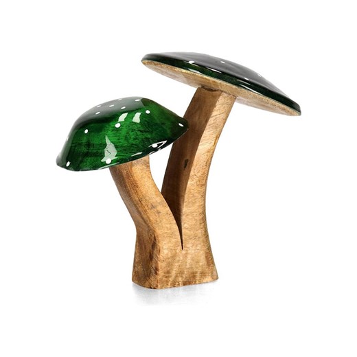 Bizzotto Figurka dekoracyjna &quot;Mushroom&quot; w kolorze jasnobrązowo-zielonym - wys. 18 cm ze sklepu Limango Polska w kategorii Dekoracje - zdjęcie 187586778