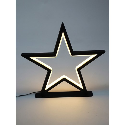 AM Design Dekoracyjna lampa LED &quot;Gwiazda&quot; w kolorze czarnym - 33 x 36 cm ze sklepu Limango Polska w kategorii Oświetlenie - zdjęcie 187586815
