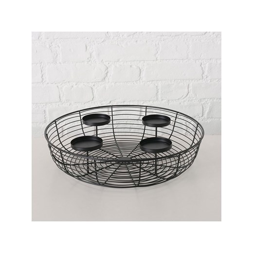 Boltze Świecznik &quot;Matilde&quot; w kolorze czarnym - wys. 8 x Ø 36 cm ze sklepu Limango Polska w kategorii Świeczniki - zdjęcie 187586826