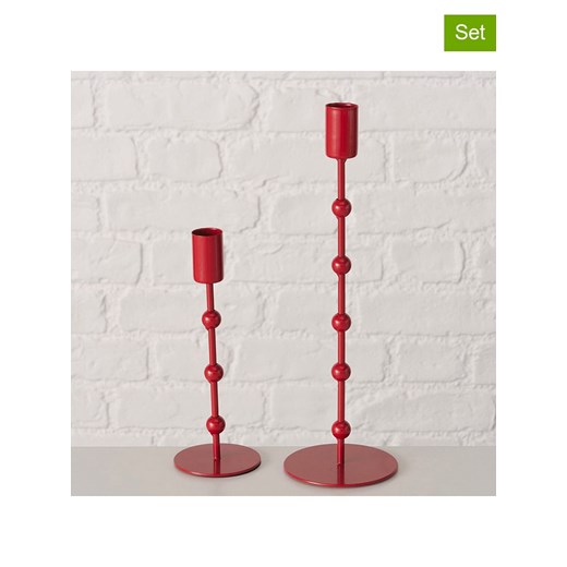Boltze Świeczniki (2 szt.) &quot;Kimberly&quot; w kolorze czerwonym ze sklepu Limango Polska w kategorii Świeczniki - zdjęcie 187586866