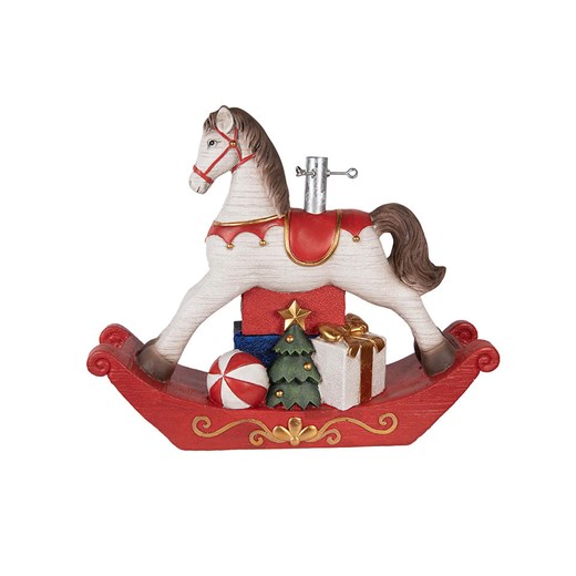 Clayre &amp; Eef Stojak w kolorze czerwono-białym na choinkę - 73 x 61 x 21 cm ze sklepu Limango Polska w kategorii Dekoracje bożonarodzeniowe - zdjęcie 187586946