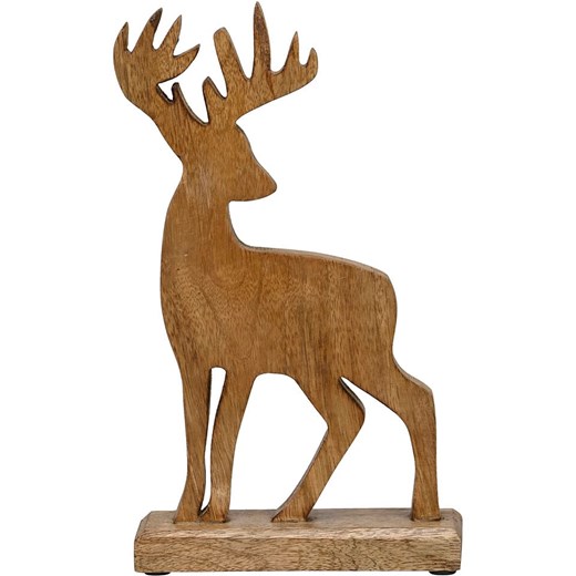 POSIWIO Figurka dekoracyjna &quot;Deer&quot; w kolorze jasnobrązowym - 16,5 x 28 x 6 cm ze sklepu Limango Polska w kategorii Dekoracje - zdjęcie 187586977