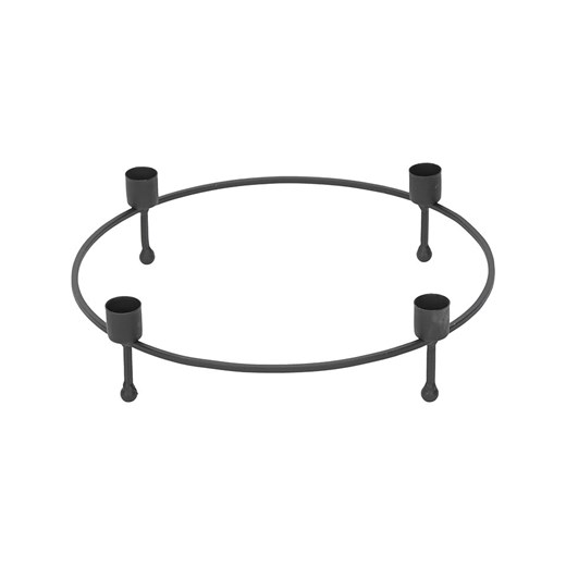 POSIWIO Świecznik w kolorze czarnym - wys. 8 x Ø 30 cm ze sklepu Limango Polska w kategorii Świeczniki - zdjęcie 187586978