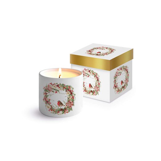 ppd Świeca &quot;Beautiful Christmas&quot; w kolorze białym ze wzorem - wys. 8,5 x Ø 7 cm ze sklepu Limango Polska w kategorii Świece i dyfuzory - zdjęcie 187587059