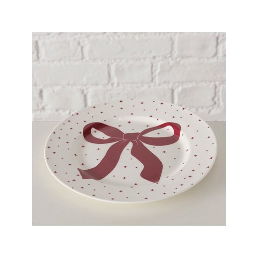 Boltze Talerzyk deserowy &quot;Boucle&quot; w kolorze biało-czerwonym - Ø 21 cm ze sklepu Limango Polska w kategorii Naczynia - zdjęcie 187587137