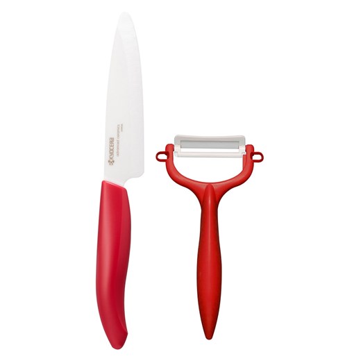 Kyocera 2-częściowy zestaw &quot;Gen&quot; w kolorze czerwonym ze sklepu Limango Polska w kategorii Noże kuchenne - zdjęcie 187587225