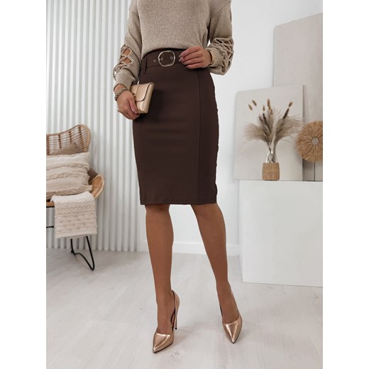 spódnica odile brązowa l/40 ze sklepu UBRA w kategorii Spódnice - zdjęcie 187587387