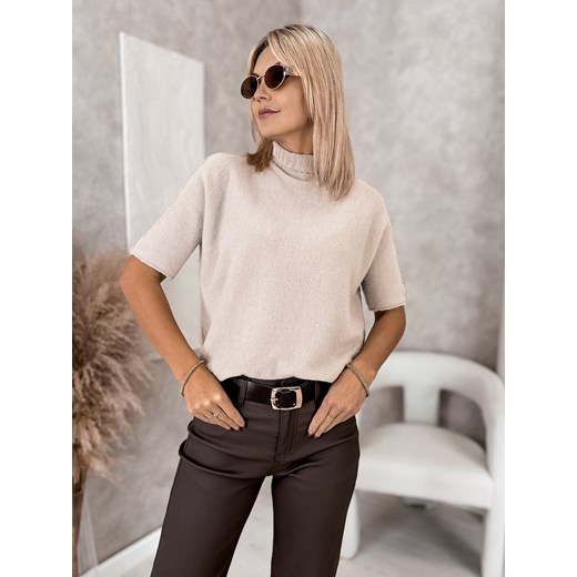 sweter aslan beżowy one size ze sklepu UBRA w kategorii Swetry damskie - zdjęcie 187587395