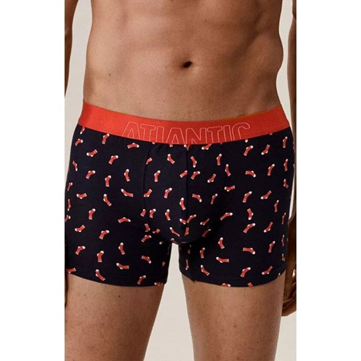 Atlantic 2-pack bokserki męskie 2GMH-027-GRANATOWY, Kolor granatowy-wzór, Rozmiar M, ATLANTIC ze sklepu Intymna w kategorii Majtki męskie - zdjęcie 187587427
