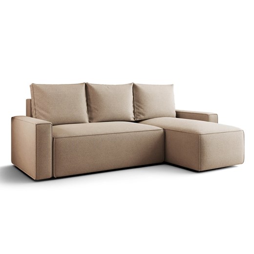 Ciemnobeżowy narożnik z funkcją spania C2-B24 ze sklepu Edinos.pl w kategorii Narożniki - zdjęcie 187587538