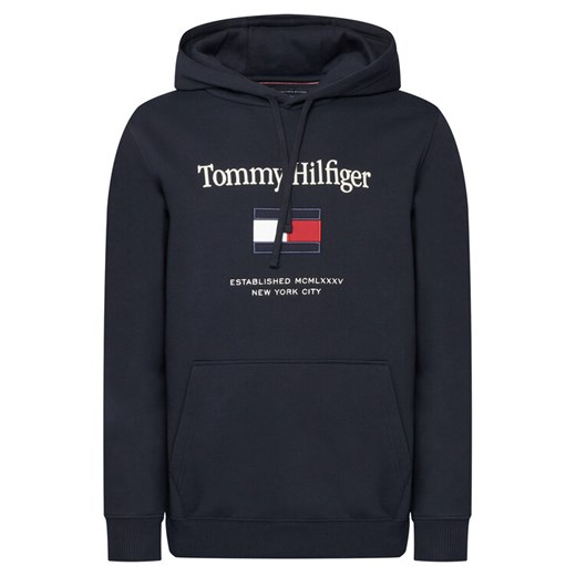 Tommy Hilfiger Bluza Embro Flag MW0MW42735 Granatowy Regular Fit ze sklepu MODIVO w kategorii Bluzy męskie - zdjęcie 187588698