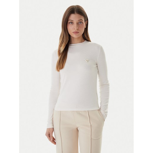 Guess Bluzka V6RI00 KD741 Écru Slim Fit ze sklepu MODIVO w kategorii Bluzki damskie - zdjęcie 187588729