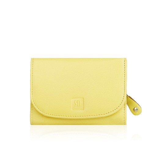 portfel skórzany żółty z kolorowym wnętrzem ze sklepu Słoń Torbalski w kategorii Portfele damskie - zdjęcie 187589109