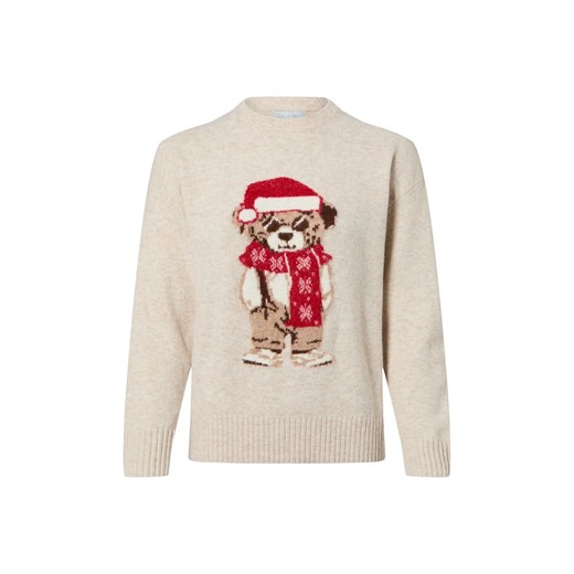 VG Damski sweter z dzianiny z zawartością wełny Kobiety Sztuczne włókno écru wzorzysty ze sklepu vangraaf w kategorii Swetry damskie - zdjęcie 187589148