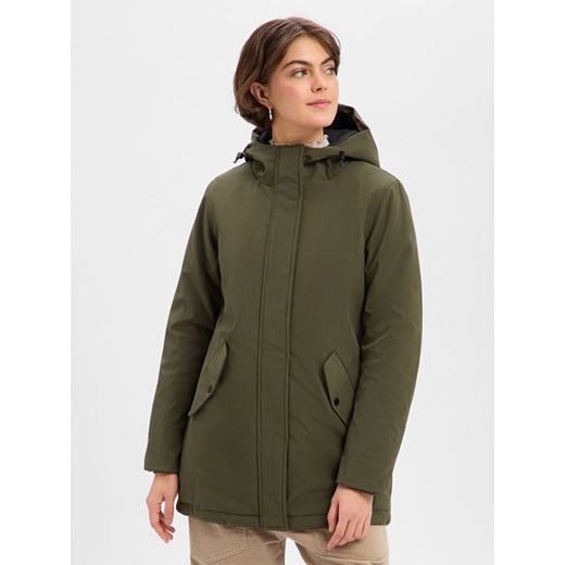 Ragwear Damska kurtka zimowa - Navanuti Kobiety oliwkowy jednolity ze sklepu vangraaf w kategorii Kurtki damskie - zdjęcie 187589169