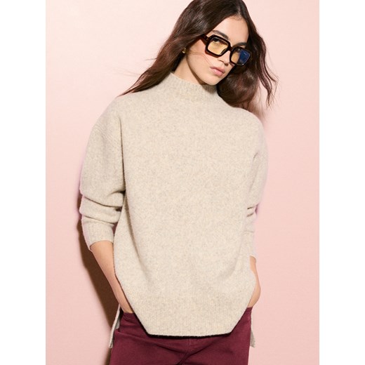 Mohito - Sweter z wełną - szary ze sklepu Mohito w kategorii Swetry damskie - zdjęcie 187589559