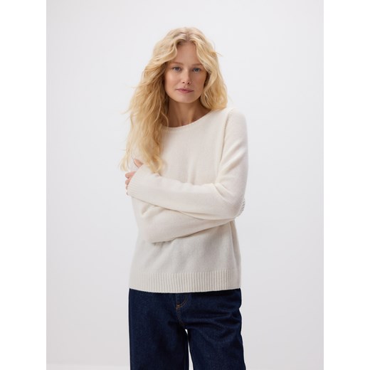 Reserved - Wełniany sweter - kremowy Reserved XL Reserved