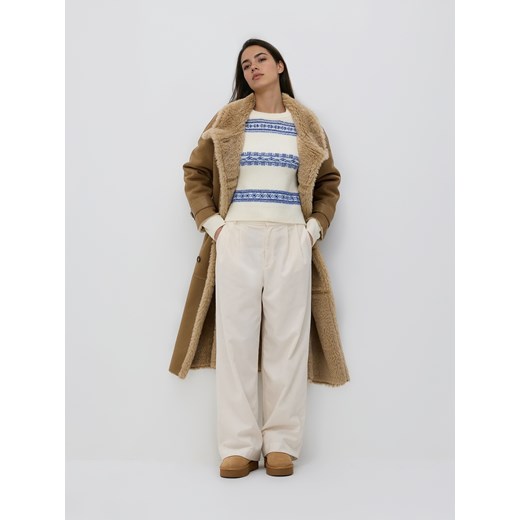 Reserved - Sweter we wzory - niebieski Reserved L Reserved