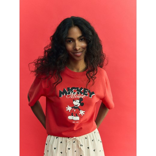 Reserved - Dwuczęściowa piżama Mickey Mouse - czerwony ze sklepu Reserved w kategorii Piżamy damskie - zdjęcie 187590305