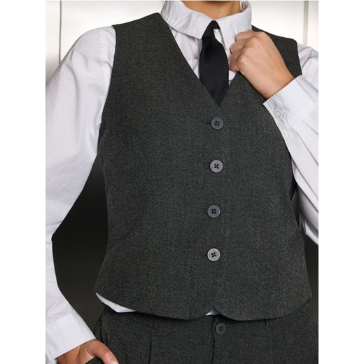 Sinsay - Kamizelka garniturowa - szary ze sklepu Sinsay w kategorii Kamizelki damskie - zdjęcie 187590729