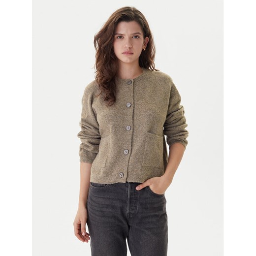 ONLY Kardigan Piemonte 15344118 Beżowy Regular Fit ze sklepu MODIVO w kategorii Swetry damskie - zdjęcie 187591698