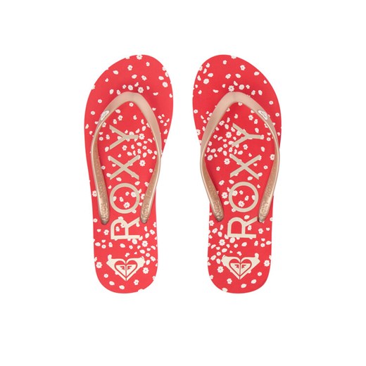 Roxy Japonki ARJL100869-RGL Czerwony ze sklepu MODIVO w kategorii Klapki damskie - zdjęcie 187591719
