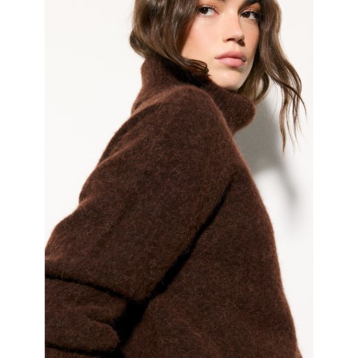 Mohito - Sweter z wełną alpaki - brązowy ze sklepu Mohito w kategorii Swetry damskie - zdjęcie 187592155