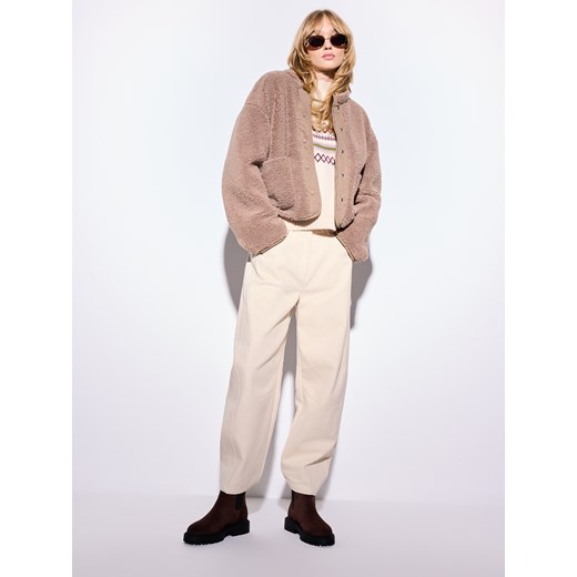 Mohito - Spodnie balloon - kremowy ze sklepu Mohito w kategorii Spodnie damskie - zdjęcie 187592186