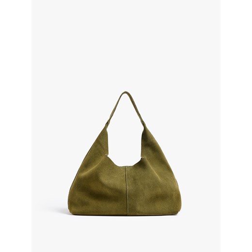 Mohito - Zamszowa torebka - oliwkowy ze sklepu Mohito w kategorii Torby Shopper bag - zdjęcie 187592208