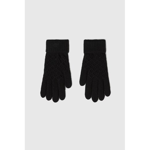 Rękawiczki dzianinowe czarne ze sklepu Moodo.pl w kategorii Rękawiczki damskie - zdjęcie 187592305