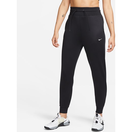 Damskie joggery 7/8 z wysokim stanem Nike Therma-FIT One - Czerń ze sklepu Nike poland w kategorii Spodnie damskie - zdjęcie 187592469