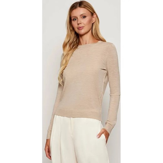 BOSS BLACK Wełniany sweter Ferpina | Slim Fit ze sklepu Gomez Fashion Store w kategorii Swetry damskie - zdjęcie 187592656