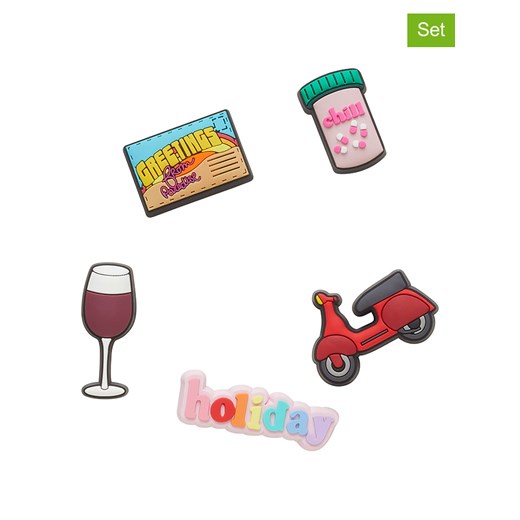 Crocs Kolorowe przypinki (5 szt.) &quot;Jet Setter&quot; na buty ze sklepu Limango Polska w kategorii Kapcie damskie - zdjęcie 187593447