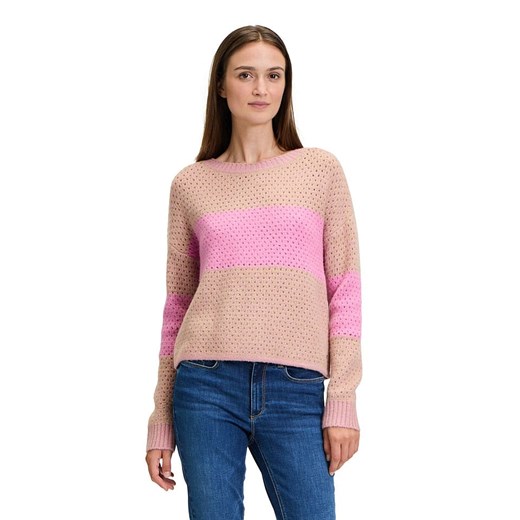 BETTY &amp; CO Sweter w kolorze szarobrązowo-jasnoróżowym ze sklepu Limango Polska w kategorii Swetry damskie - zdjęcie 187593828