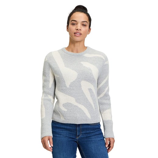 BETTY &amp; CO Sweter w kolorze szaro-kremowym ze sklepu Limango Polska w kategorii Swetry damskie - zdjęcie 187593835