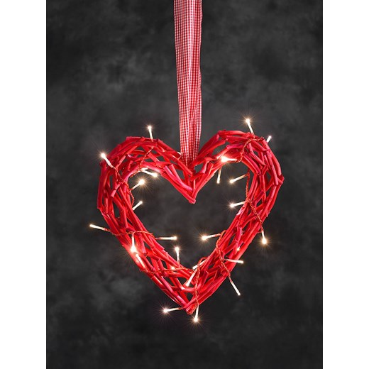 Konstsmide Dekoracyjna zawieszka LED w kolorze czerwonym - wys. 32 cm ze sklepu Limango Polska w kategorii Dekoracje bożonarodzeniowe - zdjęcie 187593966