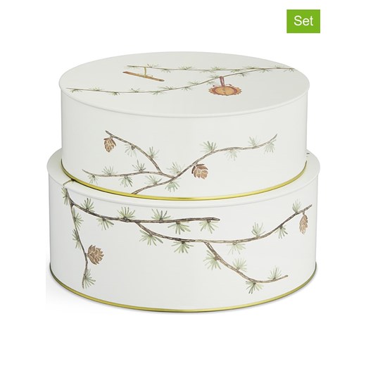 Kähler Pojemniki (2 szt.) &quot;Hammershøi&quot; w kolorze biało-zielonym na wypieki ze sklepu Limango Polska w kategorii Pojemniki kuchenne - zdjęcie 187593979