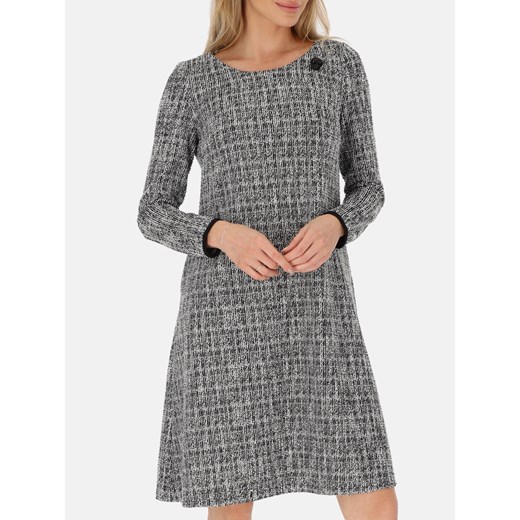 Dzianinowa sukienka trapezowa z suwakiem Potis & Verso Odet ze sklepu Eye For Fashion w kategorii Sukienki - zdjęcie 187594017