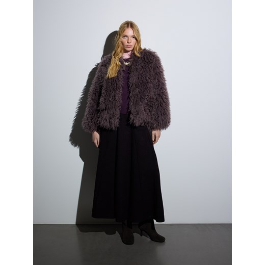 Reserved - Wełniany sweter - ciemnofioletowy ze sklepu Reserved w kategorii Swetry damskie - zdjęcie 187594306