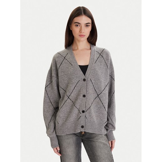 ViCOLO Kardigan 77070F Szary Regular Fit ze sklepu MODIVO w kategorii Swetry damskie - zdjęcie 187594939