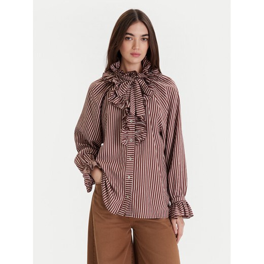 ViCOLO Koszula TF0287 Brązowy Regular Fit ze sklepu MODIVO w kategorii Koszule damskie - zdjęcie 187595017