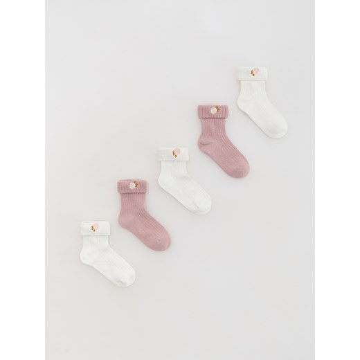 Reserved - Skarpetki 5 pack - złamana biel ze sklepu Reserved w kategorii Skarpetki dziecięce - zdjęcie 187595929