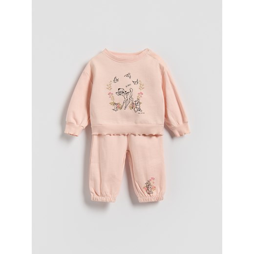 Reserved - Komplet dresowy Bambi - brudny róż ze sklepu Reserved w kategorii Komplety niemowlęce - zdjęcie 187596156