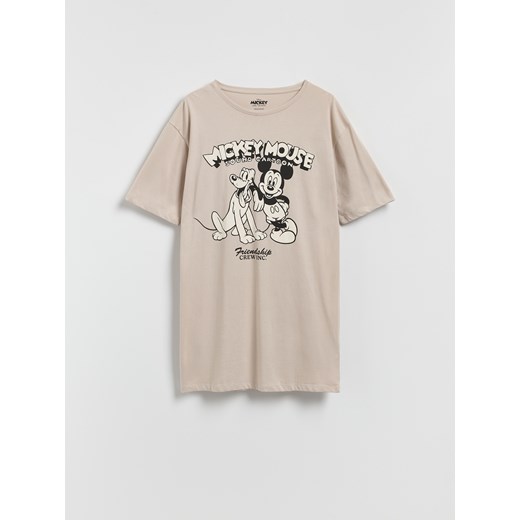Reserved - Koszula nocna Mickey Mouse - beżowy ze sklepu Reserved w kategorii Koszule nocne - zdjęcie 187596286