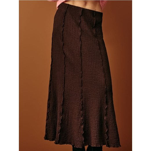 Sinsay - Spódnica midi - brązowy ze sklepu Sinsay w kategorii Spódnice - zdjęcie 187597545