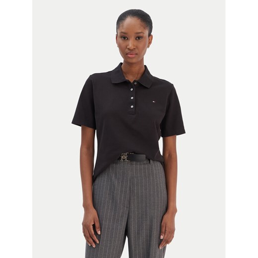 Tommy Hilfiger Polo 1985 WW0WW43224 Czarny Regular Fit ze sklepu MODIVO w kategorii Bluzki damskie - zdjęcie 187598516