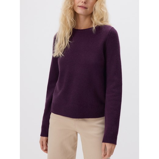 Reserved - Wełniany sweter - ciemnofioletowy ze sklepu Reserved w kategorii Swetry damskie - zdjęcie 187599528
