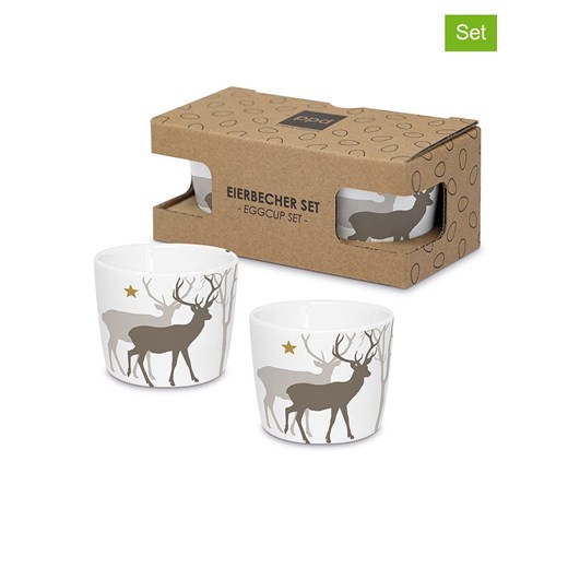 ppd Kieliszki (2 szt.) &quot;Winter Deers&quot; w kolorze białym ze wzorem na jajko ze sklepu Limango Polska w kategorii Naczynia - zdjęcie 187601308