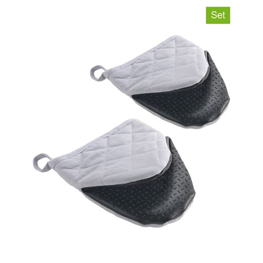 metaltex Rękawice kuchenne (2 szt.) w kolorze szarym - 16 x 14 cm ze sklepu Limango Polska w kategorii Tekstylia kuchenne - zdjęcie 187601369